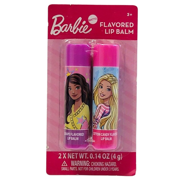 Disney Princess Frozen Barbie Flavored Lip Balm Gloss Lot of 4 2 Pks Girls Kids - Picture 4 of 9